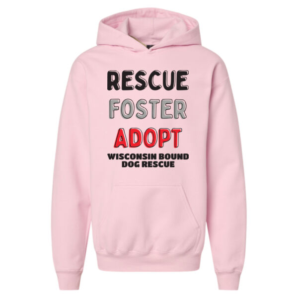 Gildan - Softstyle® Youth Midweight Hooded Sweatshirt - Printed Logo Thumbnail