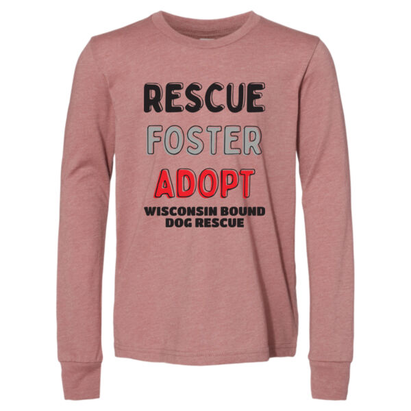 BELLA + CANVAS - Youth Heather CVC Long Sleeve Tee - Printed Logo Thumbnail