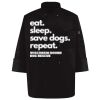 Ten Pearl Button Black Chef Coat Thumbnail