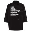 Ten Pearl Button Black Chef Coat Thumbnail